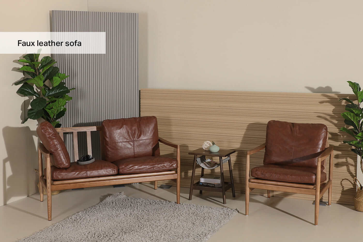 Soothe 2 Seater Sofa Faux Leather - Comfort Furniture