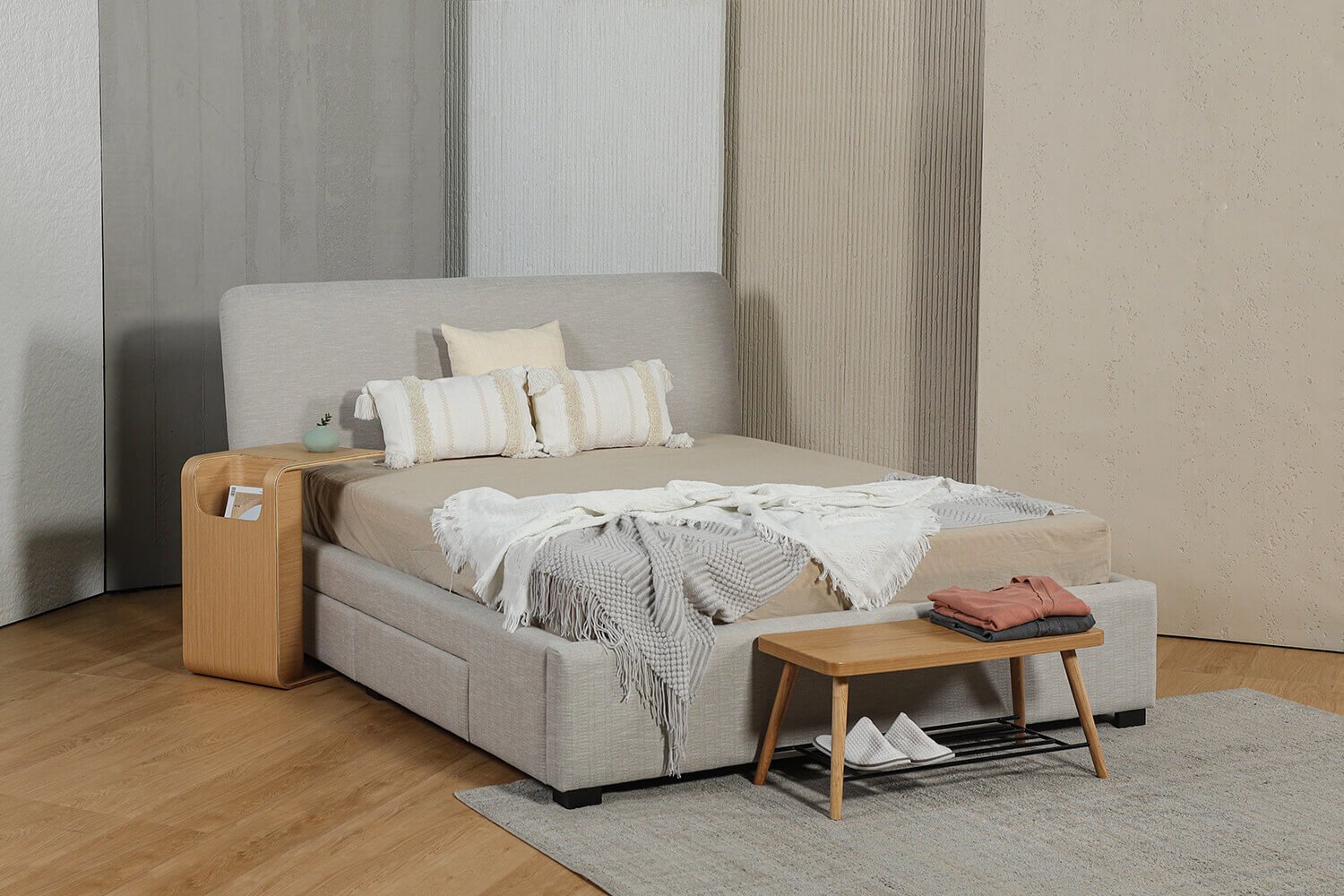 Bedroom: Savannah Storage Bedframe for Minimalist Style - Comfort Design Furniture