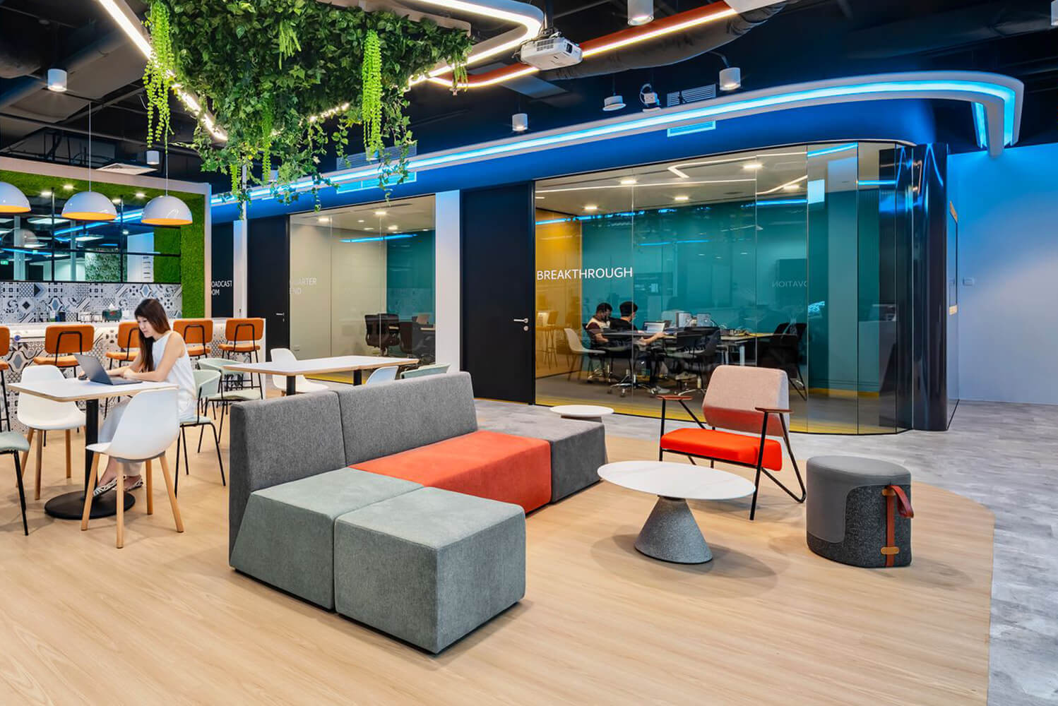 Colours in the Office Breakout Lobby - Comfort Design Furniture