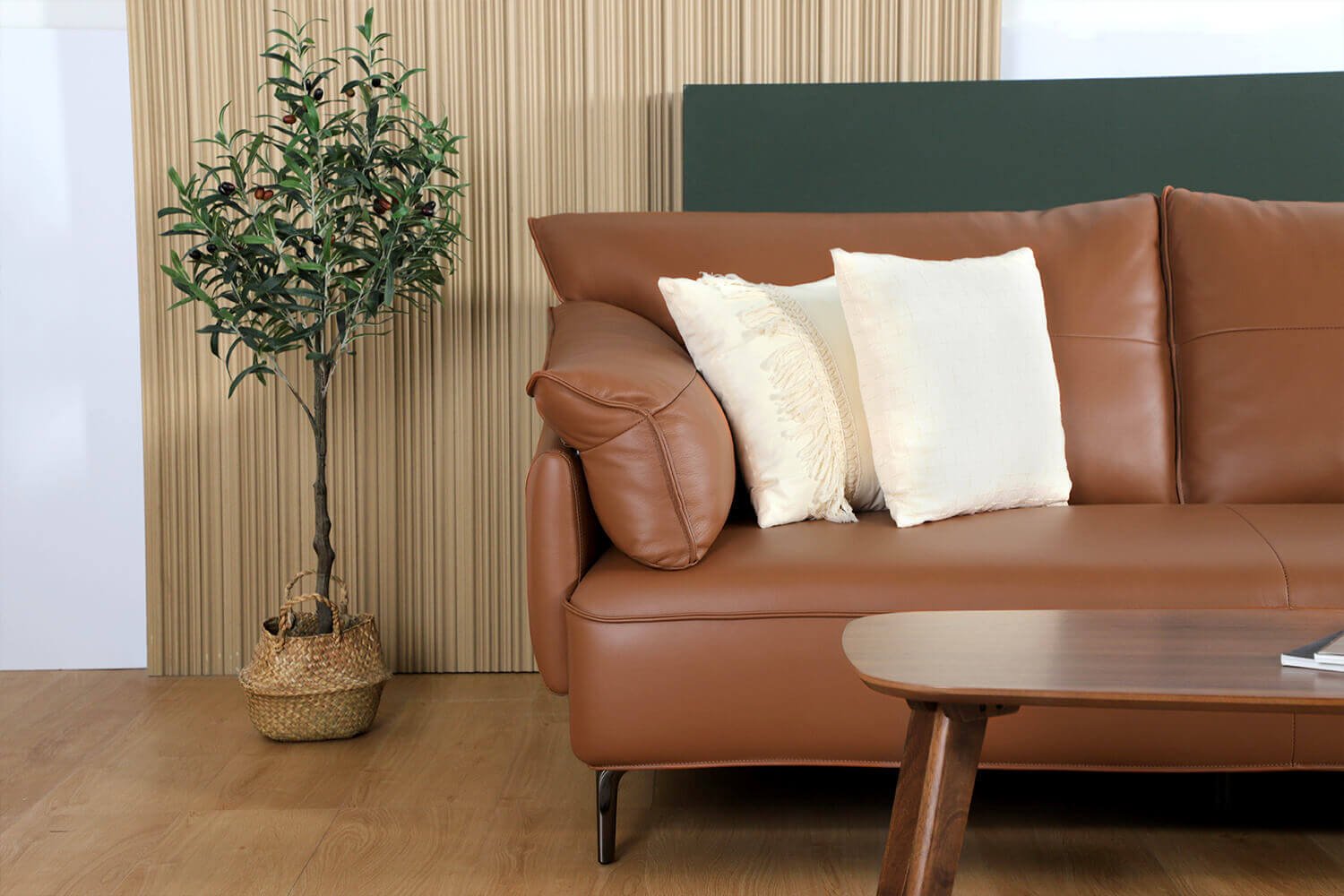 Faux Olive Tree in Woven Basket - Comfort Design Furniture