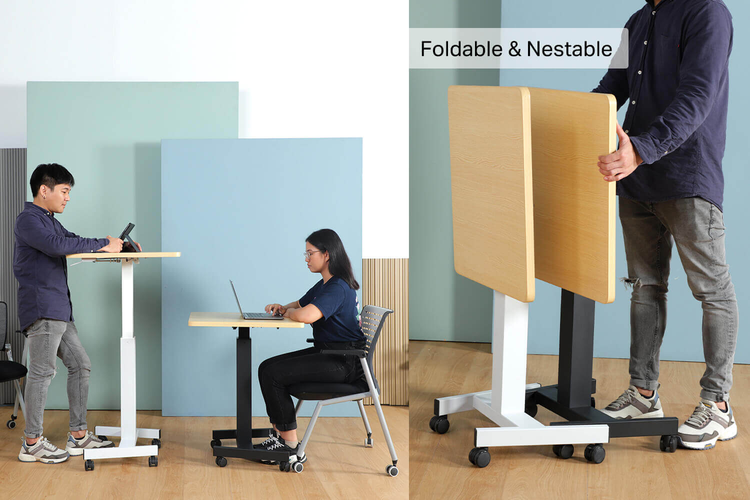 Jasmen Height-Adjustable Desk Study Table - Foldable - Comfort Design Furniture