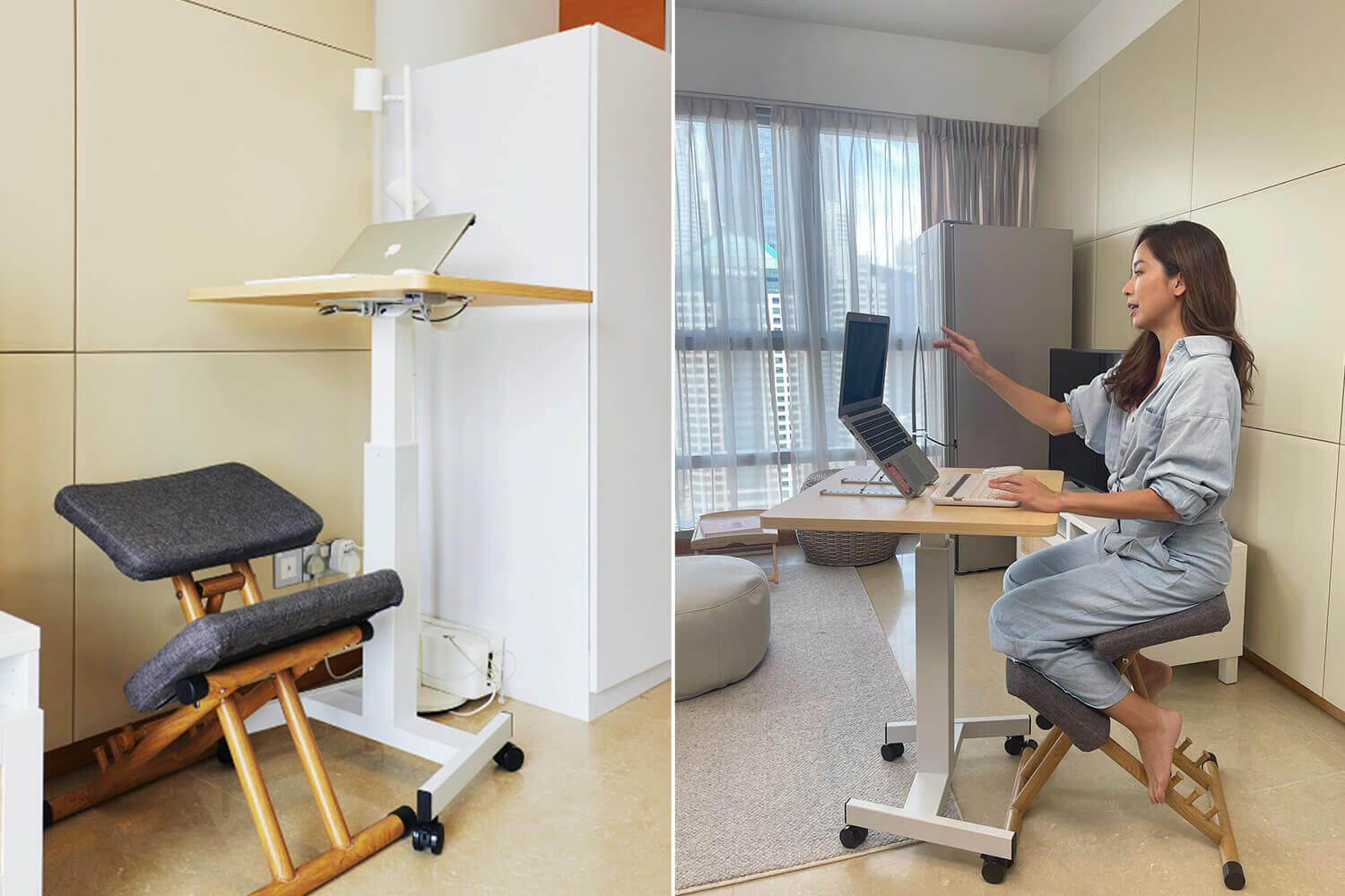 Jasmen Height-Adjustable Desk Study Table - Movable - Comfort Design Furniture