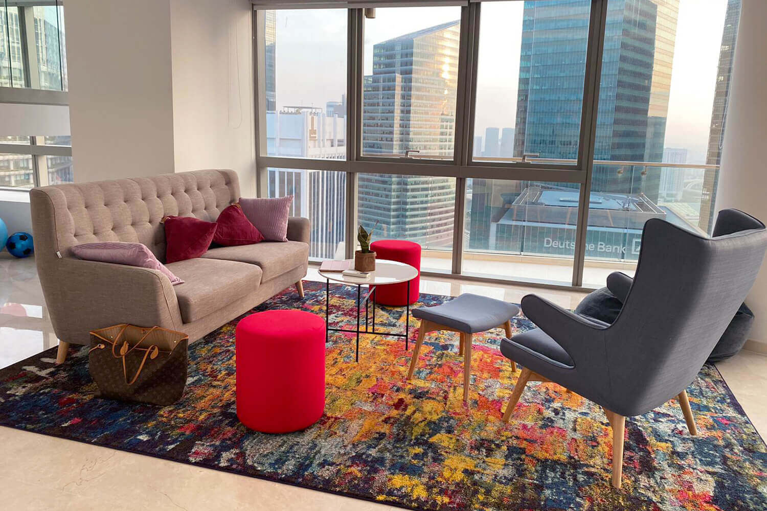Living Room with Mismatched Furniture: Kayama Sofa and Papa Lounger - Comfort Design Furniture
