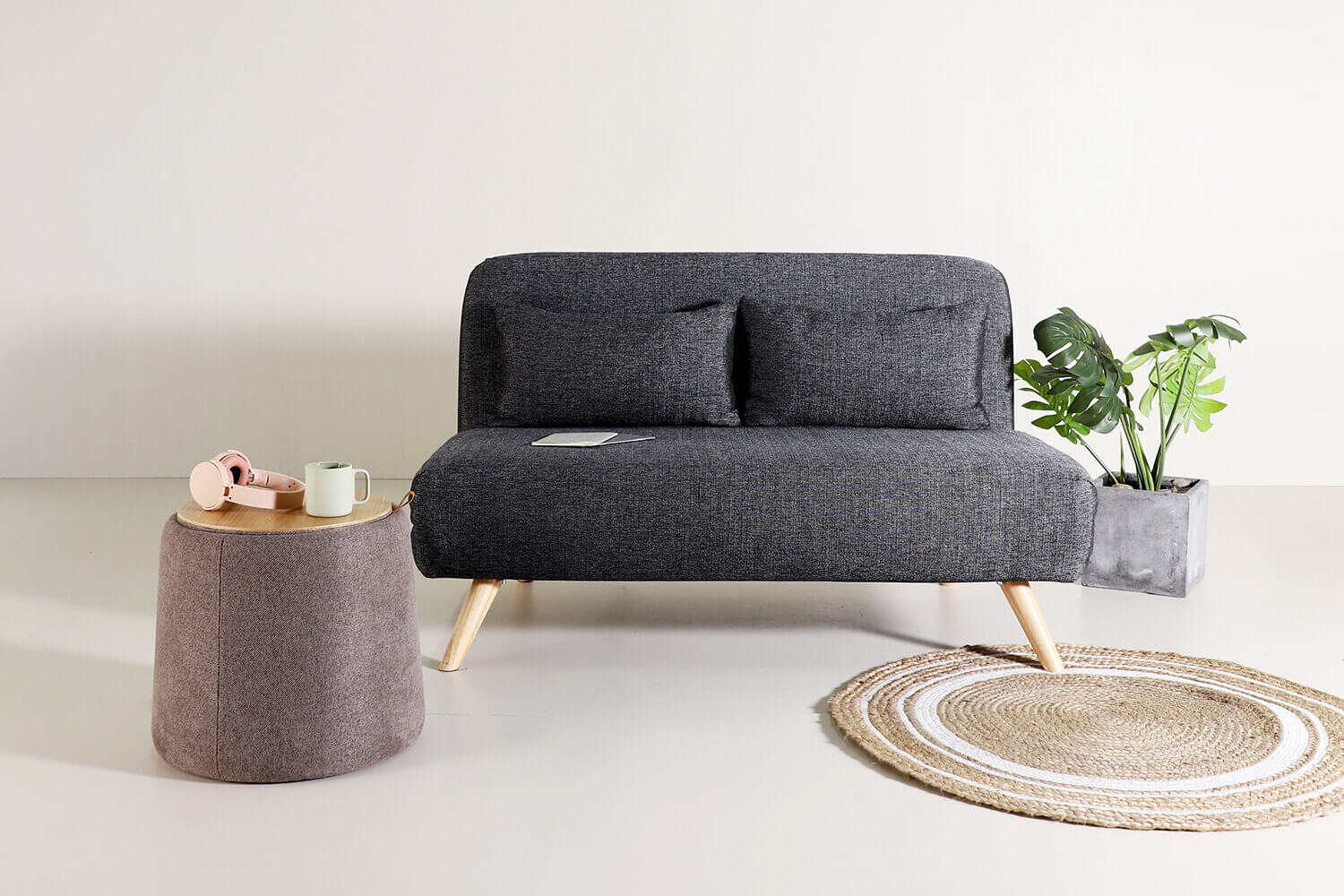 Multifunctional Peace Sofabed with Alicia Storage Stool - Comfort Design Furniture