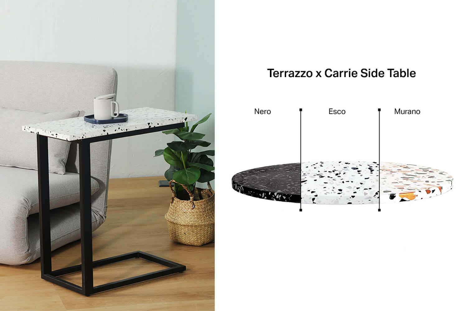 Terrazzo Carrie Coffee Side Table - Comfort Design Furniture