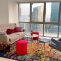 Apartment - One Shenton Way | Product Seen: [Kayama 3–Seater Sofa, Adonis Coffee Table – Rd600 (Ceramic), Pouf Round, Papa Lounger (replica) & Papa Ottoman (replica)]