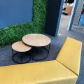 Hima Asia Pacific | Product Seen: [Gaby 2-in-1 Coffee Table (Nestable) & Rio Parallelogram Pouf (Modular)]