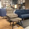 [Yazaki Ottoman, Rino Lounger, Bruffon 3–Seater Sofa - Dark Blue, Treasure Ottoman (Storage) & Quiche Coffee Table]