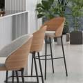 The Dawn Barchair is available in both half-fabric and full-plywood backrest options.