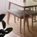 Scandinavian-Style Apartment | Product Seen: [Zandy Dining Table + Zandy Bench + Athena Side Chair – Bundle 1]