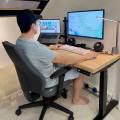 Work from Home Desk | Product Seen: [Butcher x Tito 1 Height Adjustable Table - W1200 & Benedict Midback Office/Study Chair]
