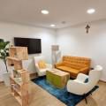 Assisi Hospice | Products Seen: [Kayama 2-Seater Sofa, Russell Lounger, Nomad Collaboration Pouf, Nomad Collaboration Box - With Holes & Magic 7 Box Shelf]