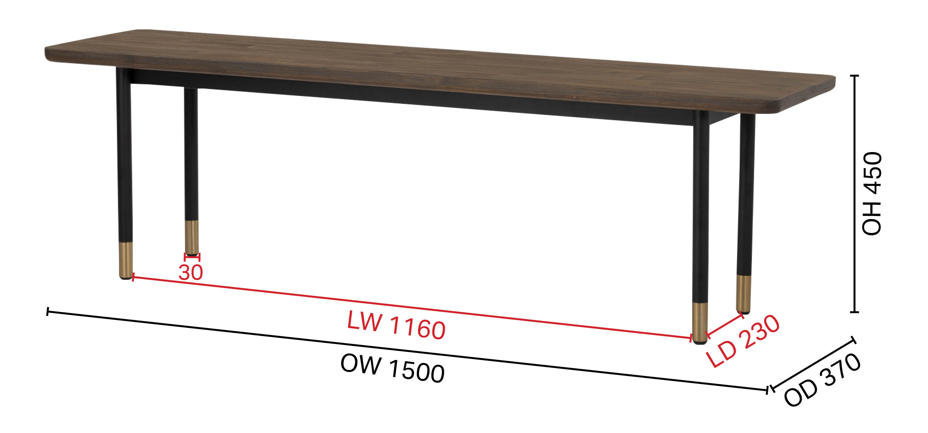 Brody Bench - W1500