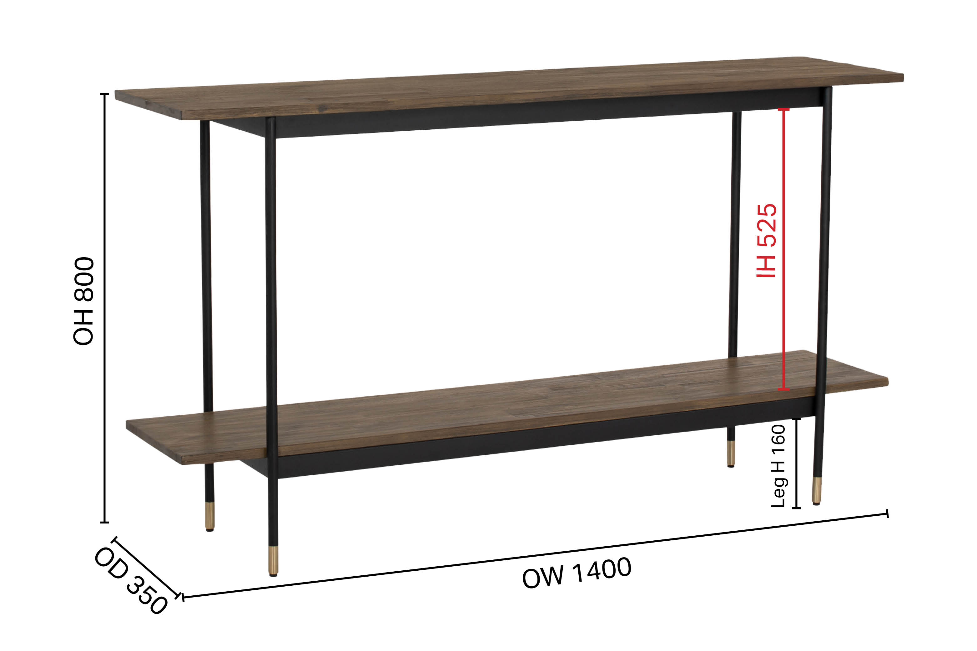 Brody Console Table - W1400