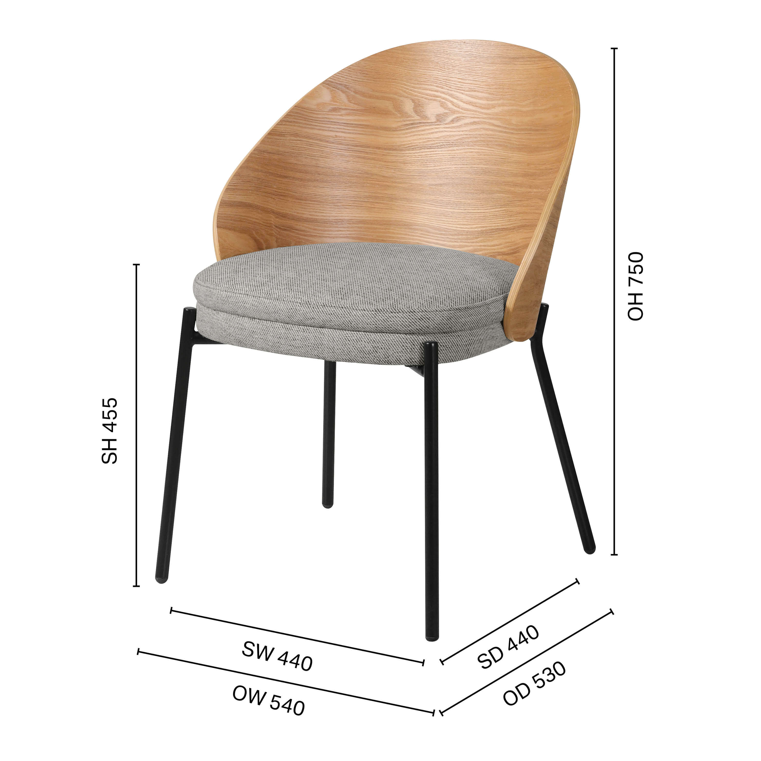 Dawn Side Chair - Wood