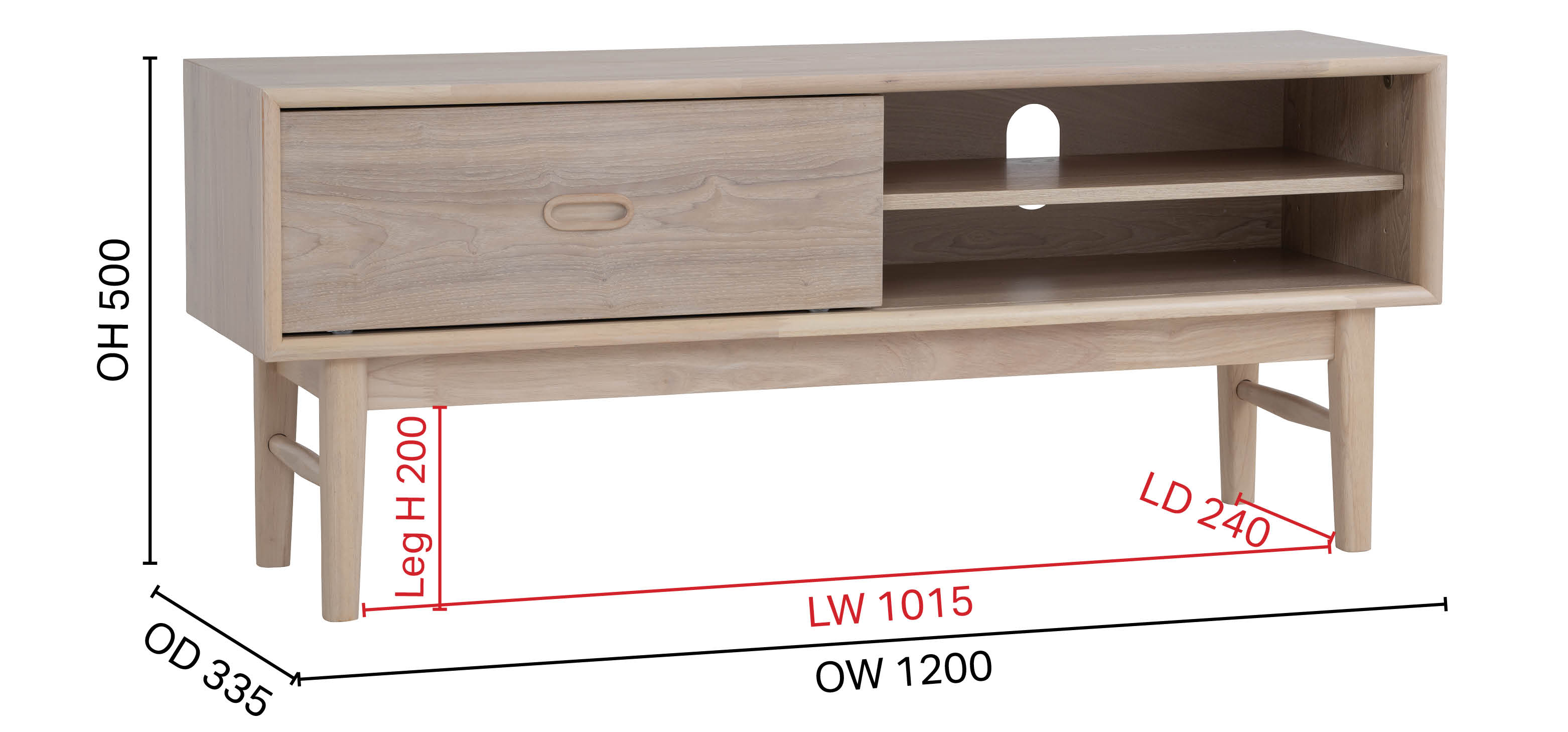 Jeffrey Coffee Table - W1200