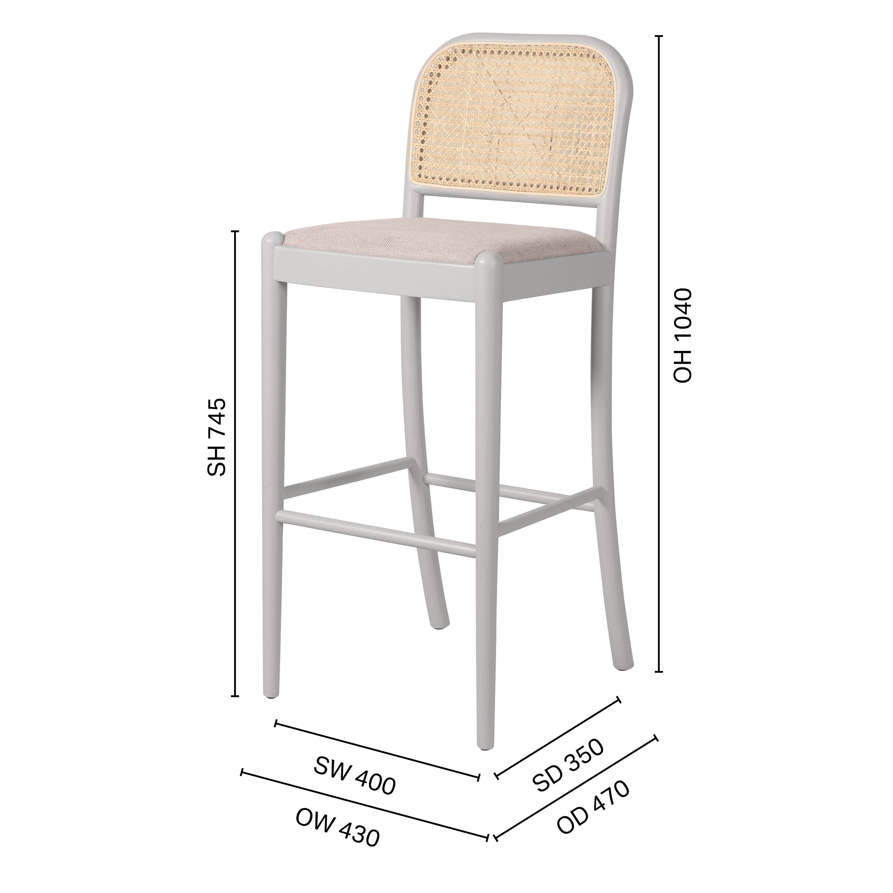 Kloop Rattan Barchair – SH750