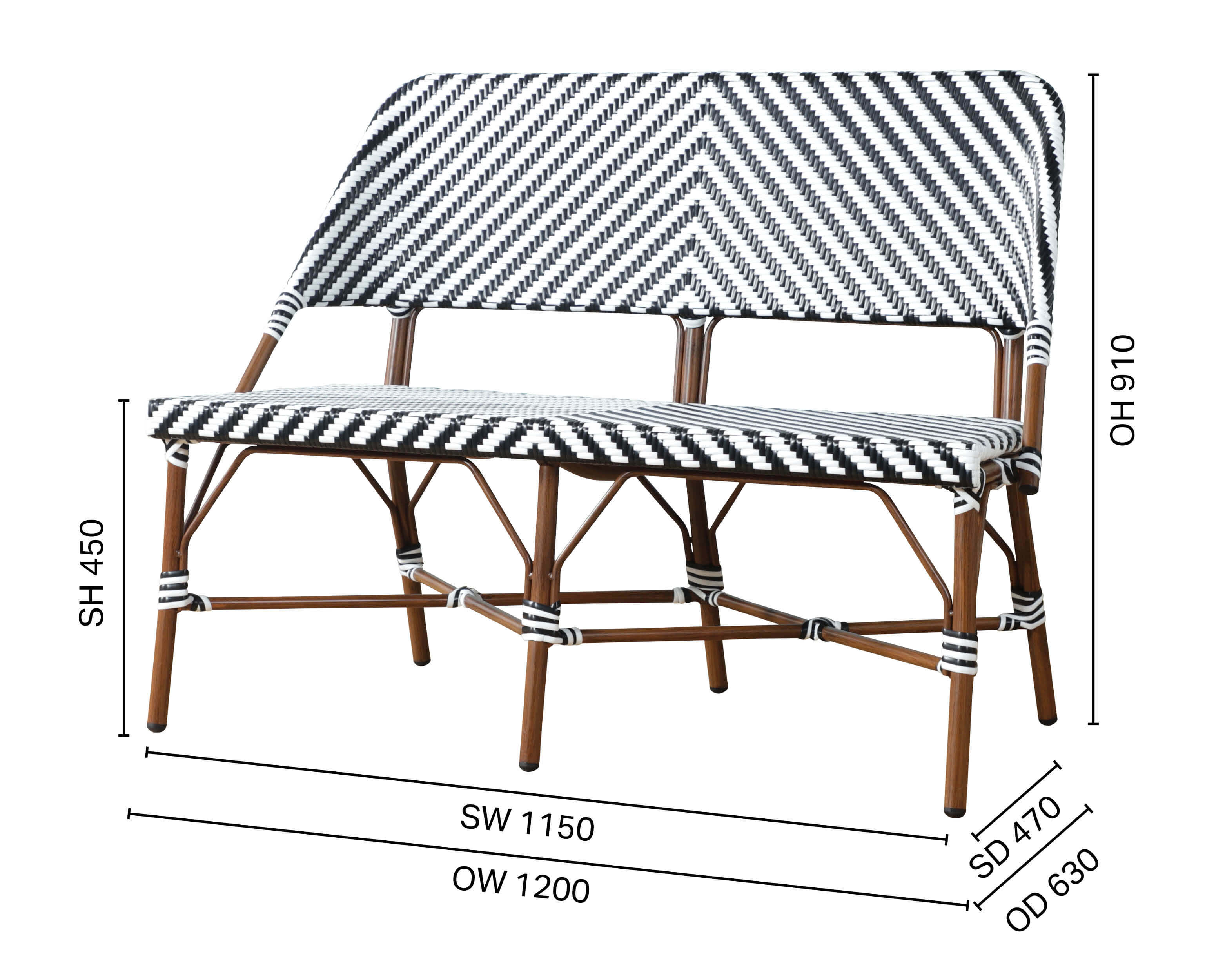 Luca Outdoor Bench