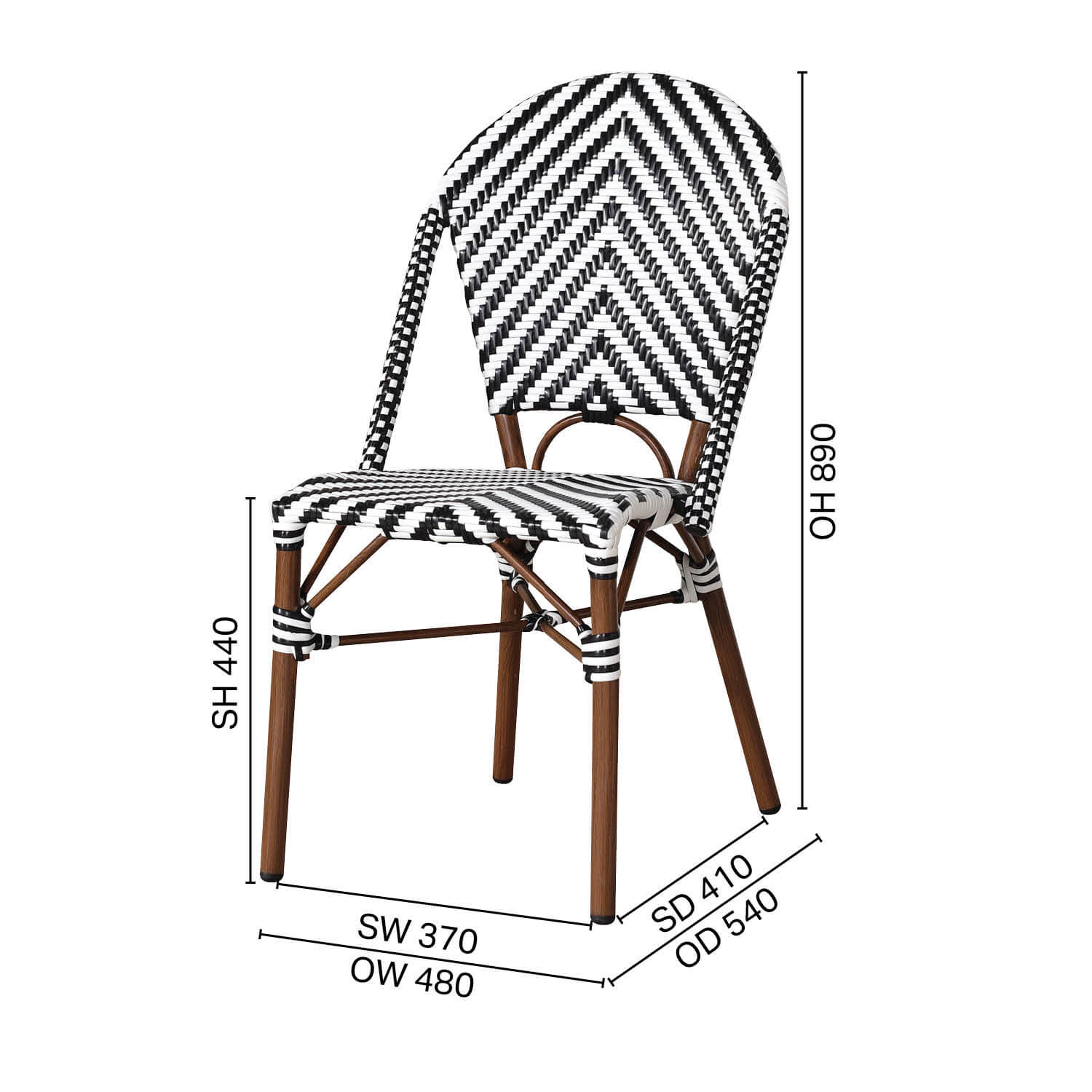 Luca Outdoor Sidechair