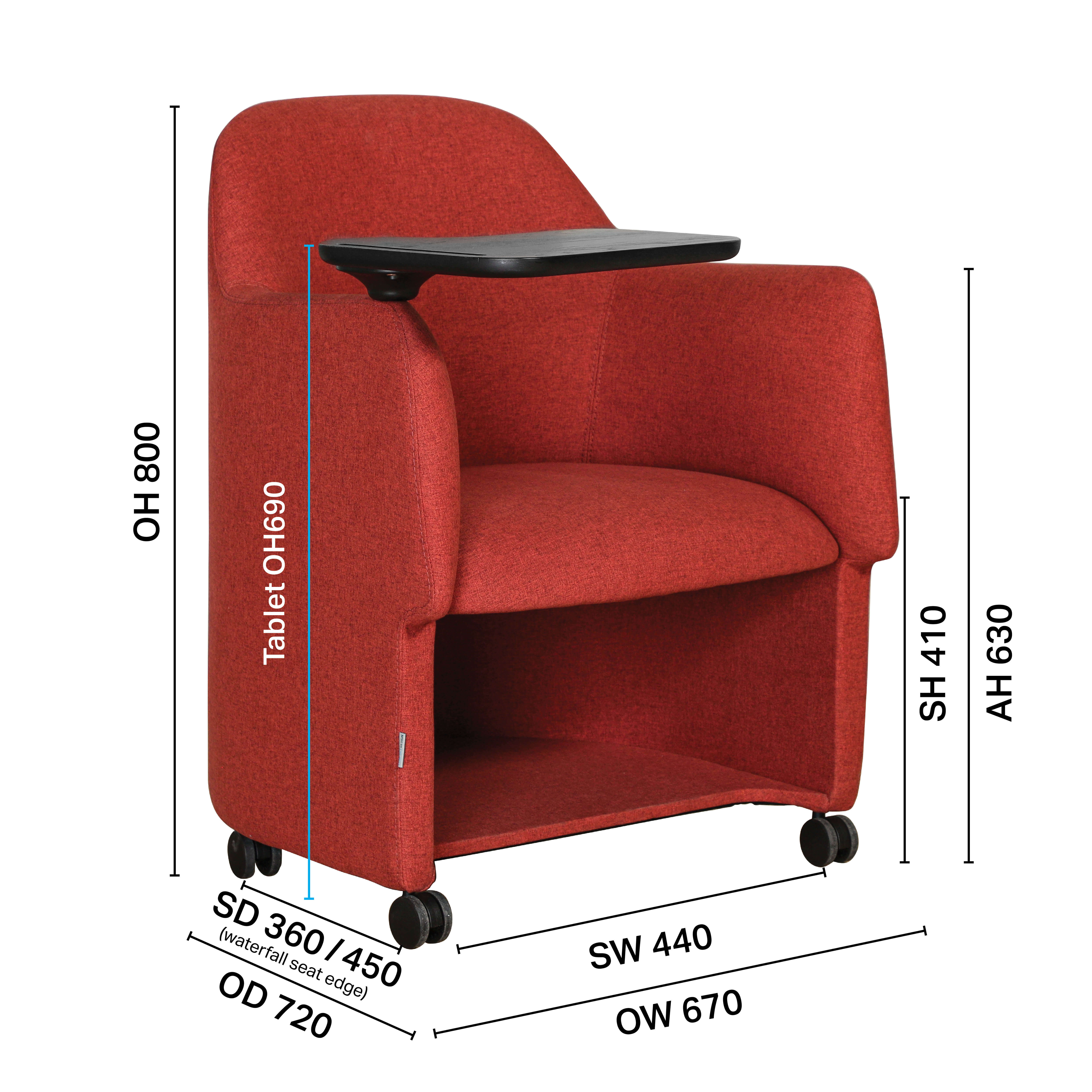 Maxwell Tablet Lounger - Castors