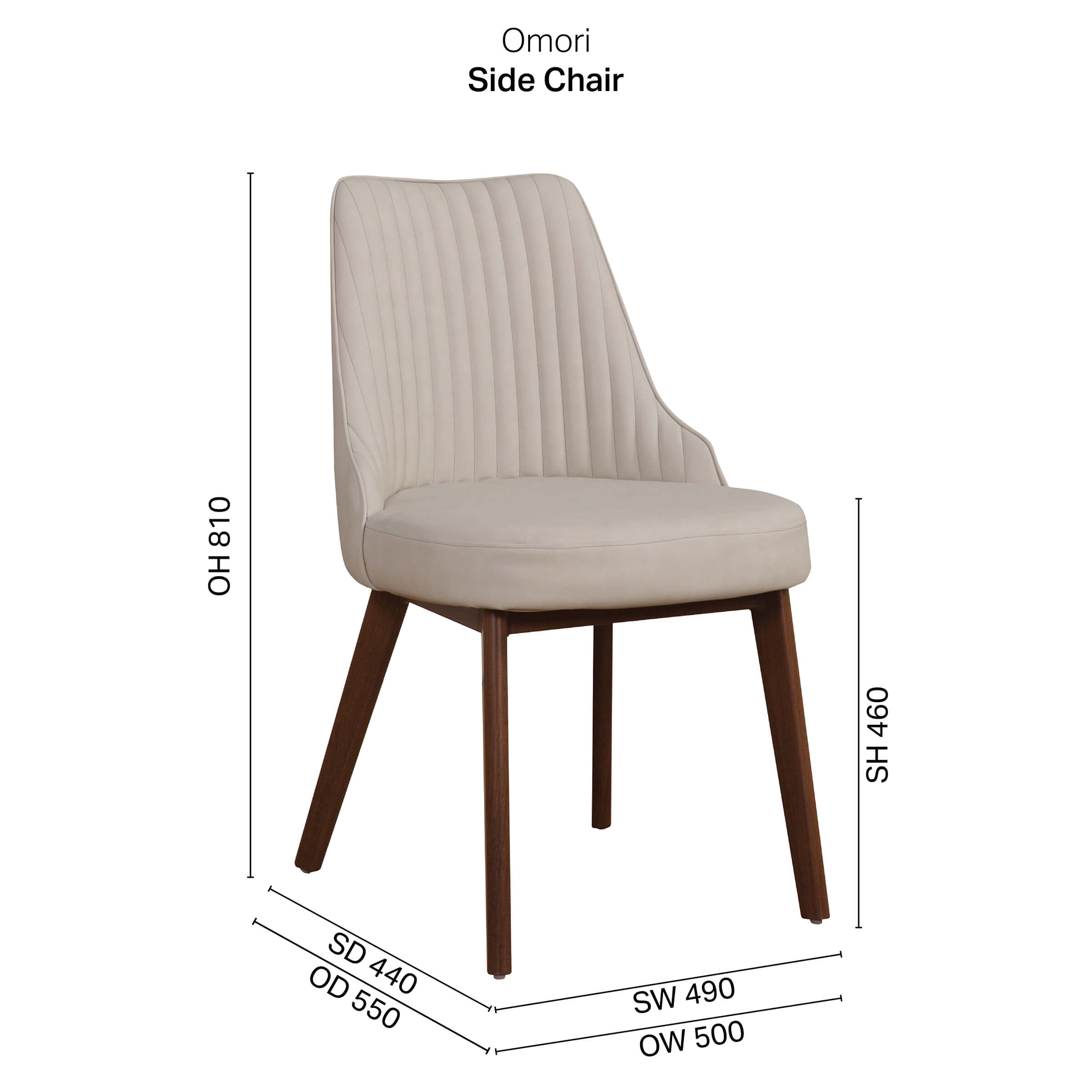 Omori Dining Side Chair - Wood-Look Leg
