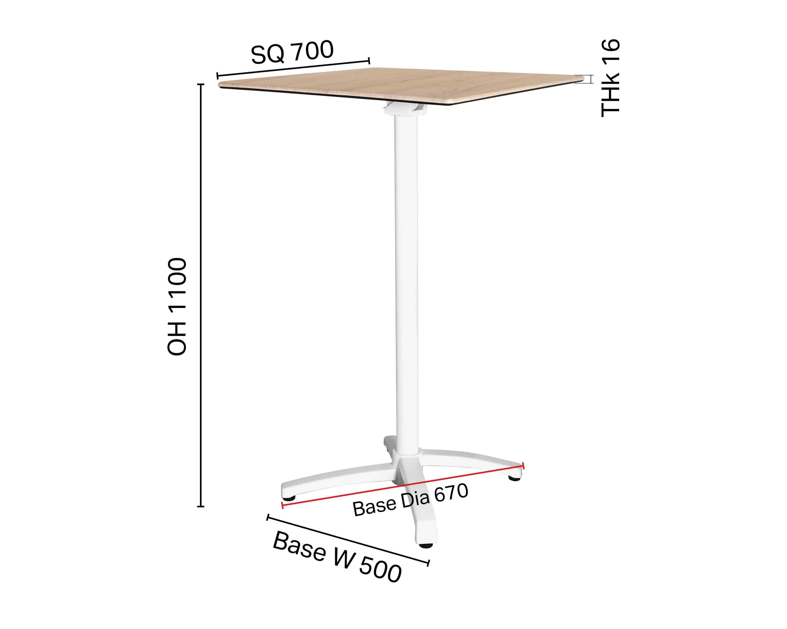 Voss x Grit Foldable Bar Table - Sq700