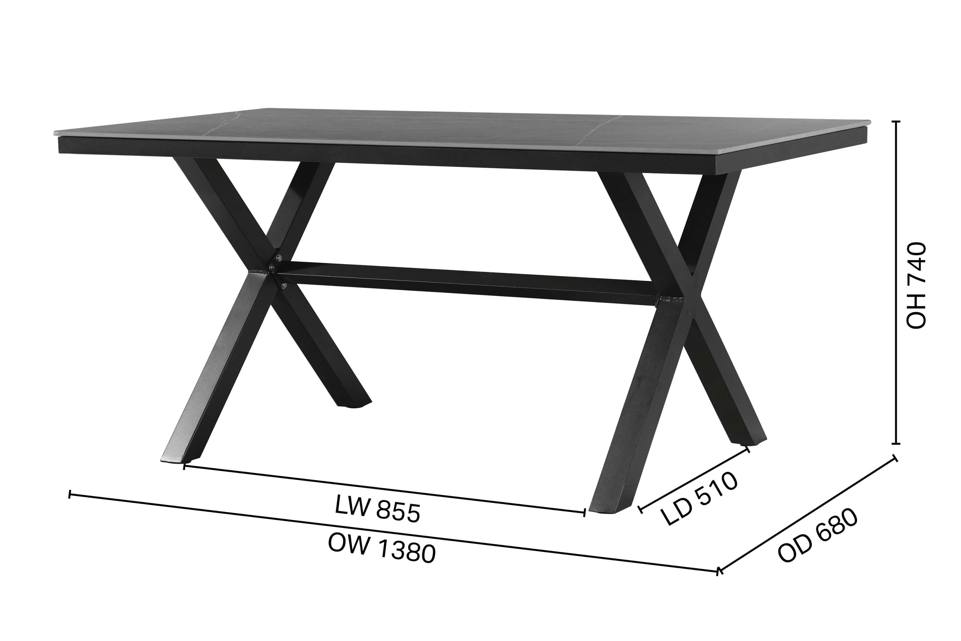 Sintered x Fossil Outdoor Dining Table - W1400
