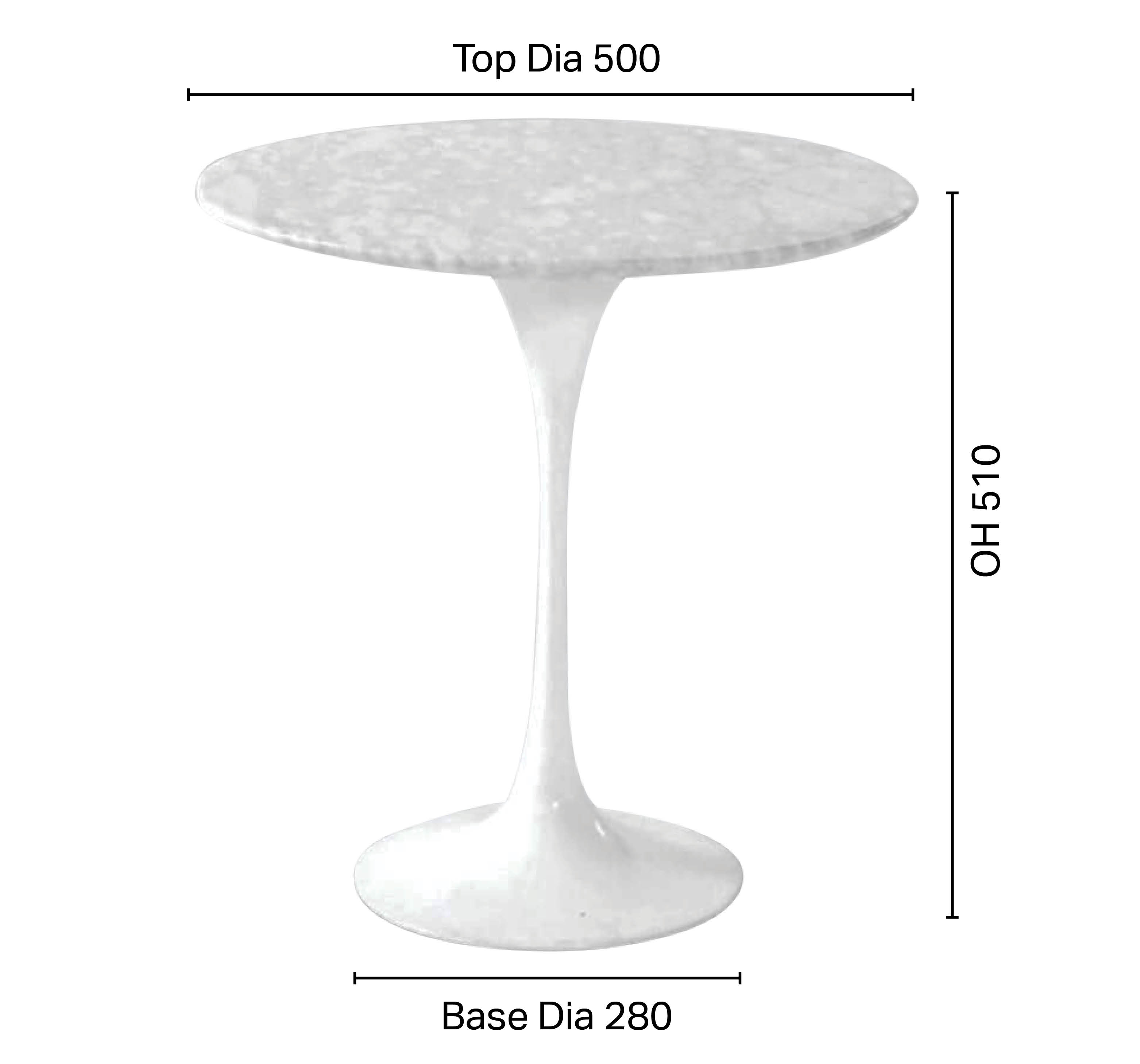 Tulip Side Table-Round Marble (replica)