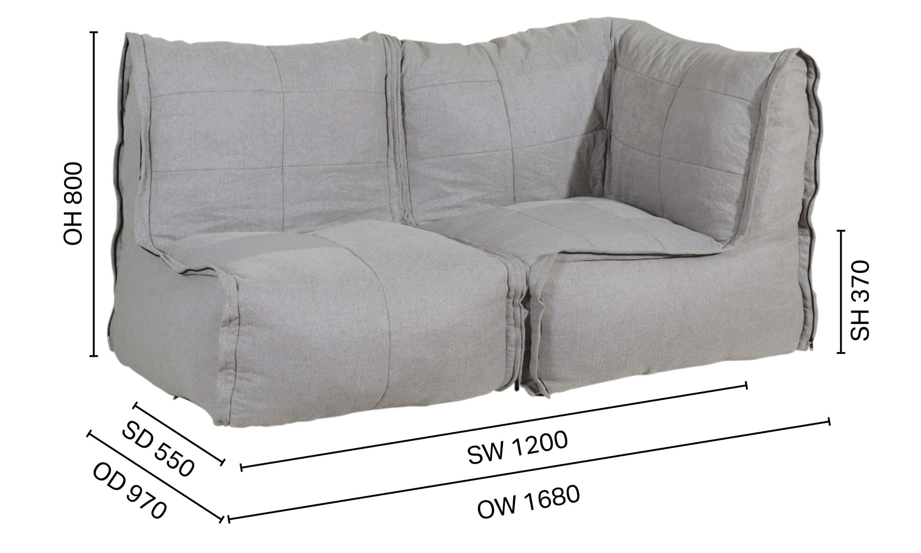 Bulge Modular Chaise