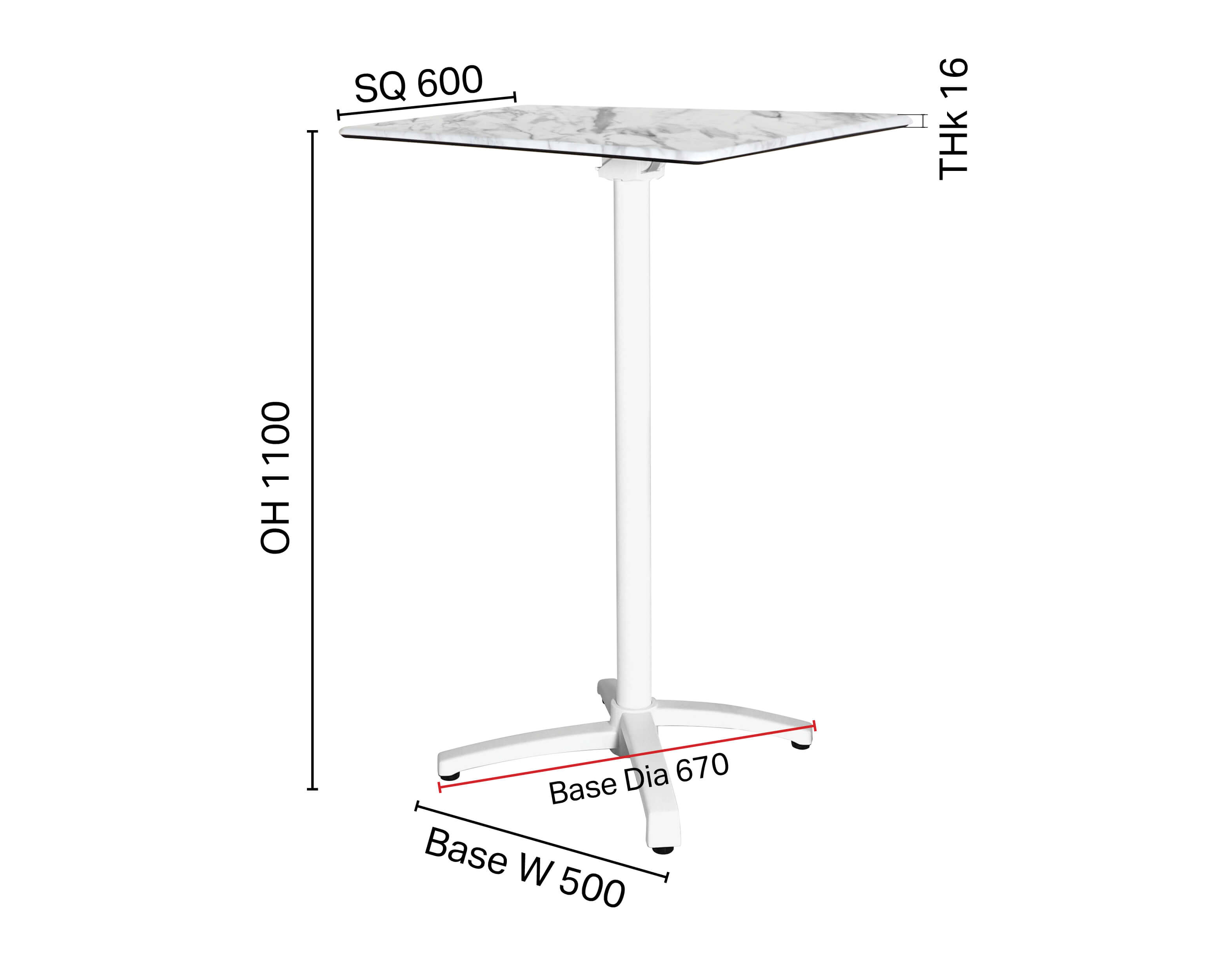Voss x Grit Foldable Bar Table - Sq600