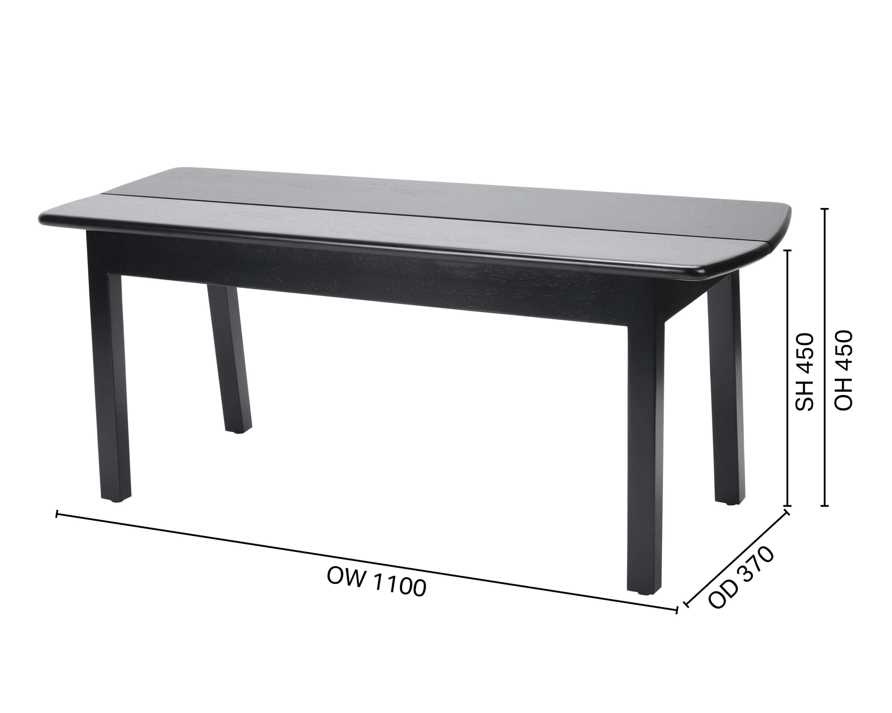 Haru Bench – Wood Seat - W1100