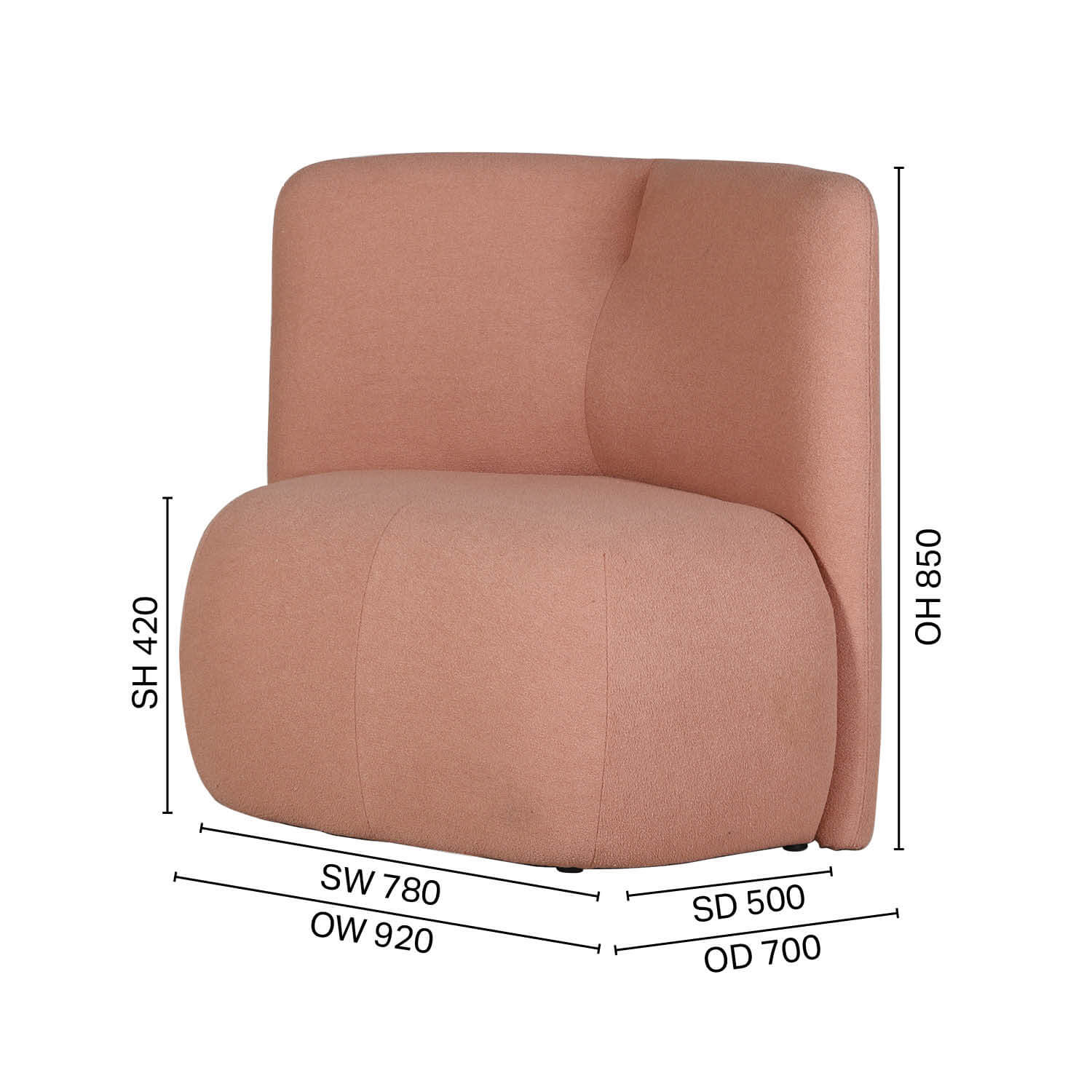 Perez Lounger - Mid back