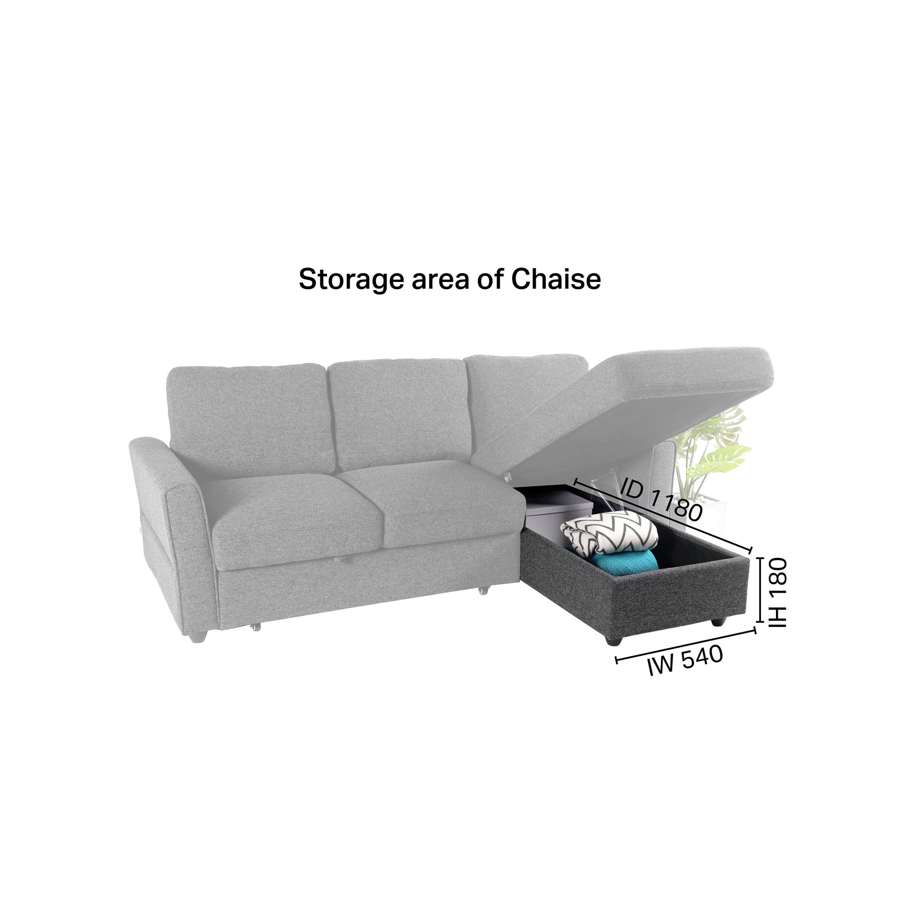 Leonard L-Shaped Sofa / Sofabed / Storage